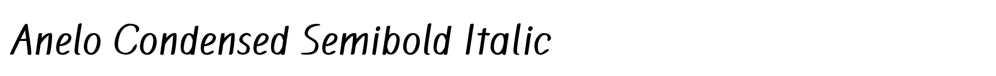 Anelo Condensed Semibold Italic image